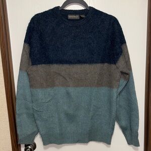 Saturdays NYC Medium Colorblock Sweater Wool Blend Crewneck Cozy Knit Minimalist